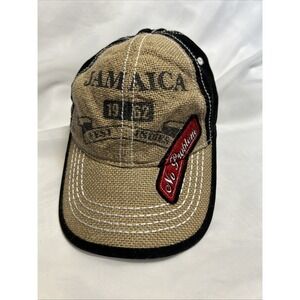 Jamaica 1962 West Indies No Problem Strapback Hat Cap Adjustable Tan Black Color